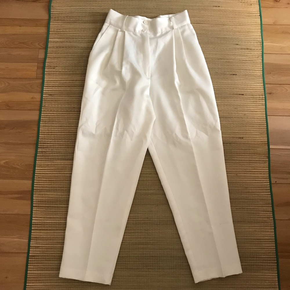 Vintage White Gabardine Pants
